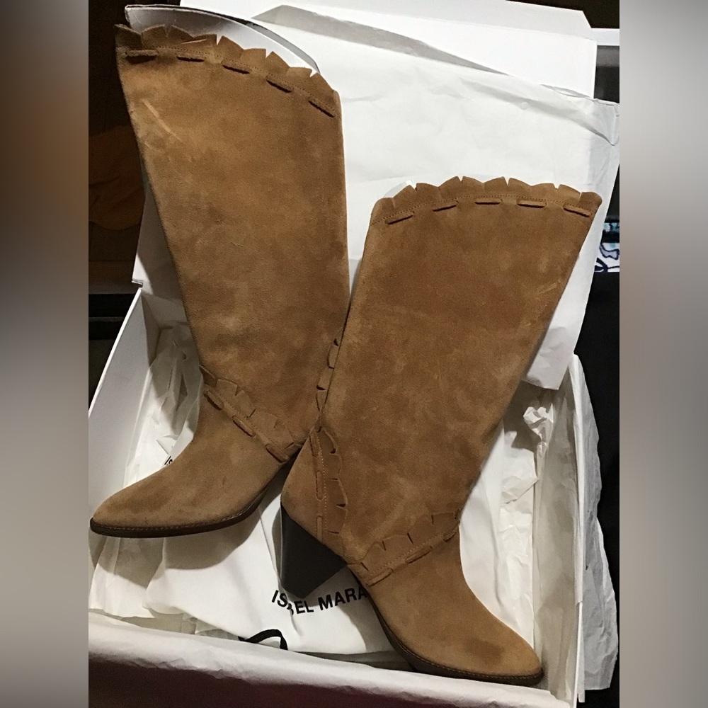 ISABEL MARANT camel suede boots